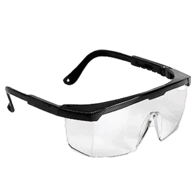 Black and clear safety glasses