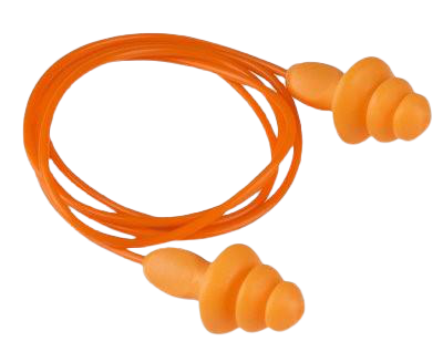 Orange Ear Plugs on a transparant background