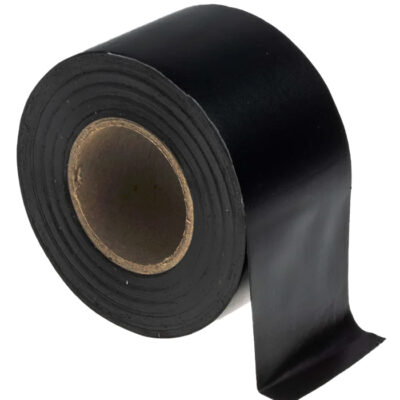 1 black PVC tape on a clear background